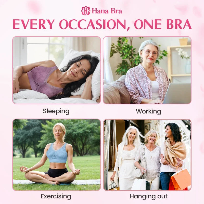 Hana Bra - Pure Cotton Buttonless Comfy Lifting Bra