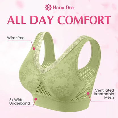 Hana Bra - Pure Cotton Buttonless Comfy Lifting Bra