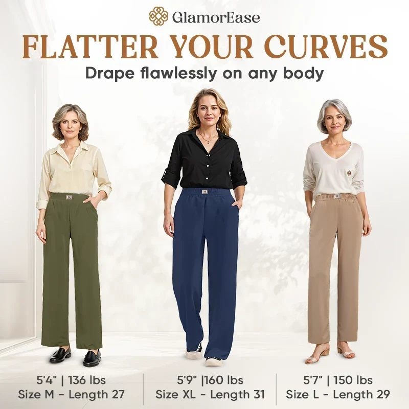GlamorEase - Perfect Drape High Rise Pull-On Stretch Pants