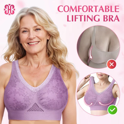 Hana Bra - Pure Cotton Buttonless Comfy Lifting Bra