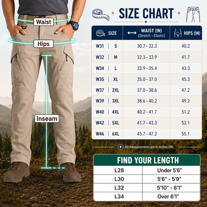 FlexCamo - Men's 9-Pocket Straight Fit Tactical Waterproof Pants