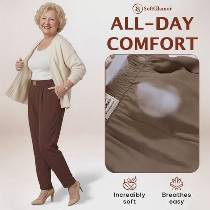 SoftGlamor - LAST DAY SALE 70% OFF - Women's Ultra Soft Perfect Drape Pull-On Pants