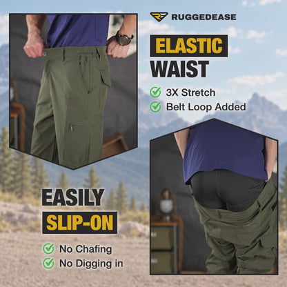 RuggedEase - Men's Comfort Flex Waist Utility Cargo Pants
