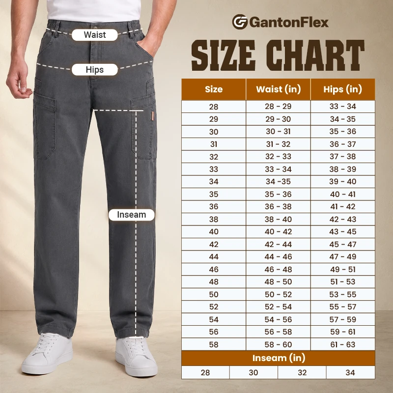 GantonFlex - Men's 6-Pocket Classic Straight Fit Jeans