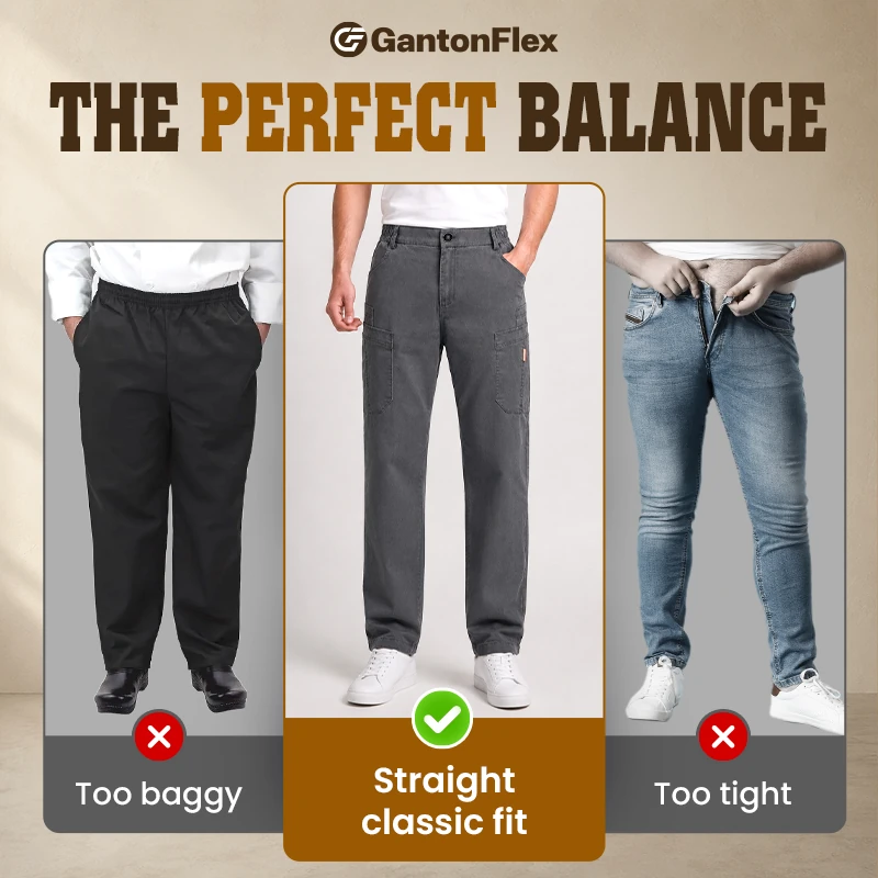 GantonFlex - Men's 6-Pocket Classic Straight Fit Jeans