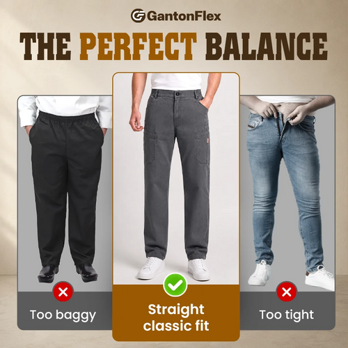 GantonFlex - Men's 6-Pocket Classic Straight Fit Jeans