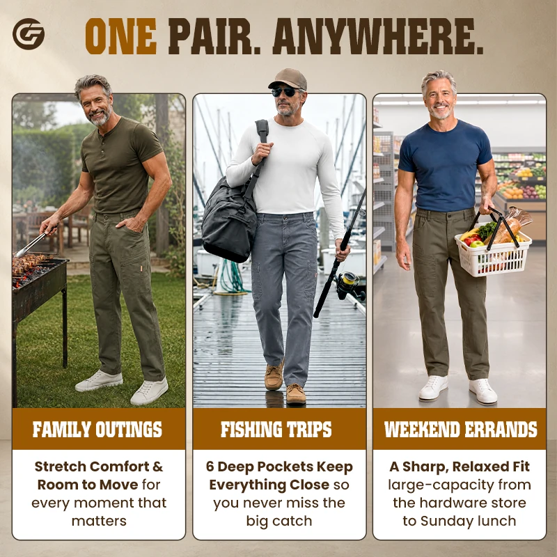GantonFlex - Men's 6-Pocket Classic Straight Fit Jeans
