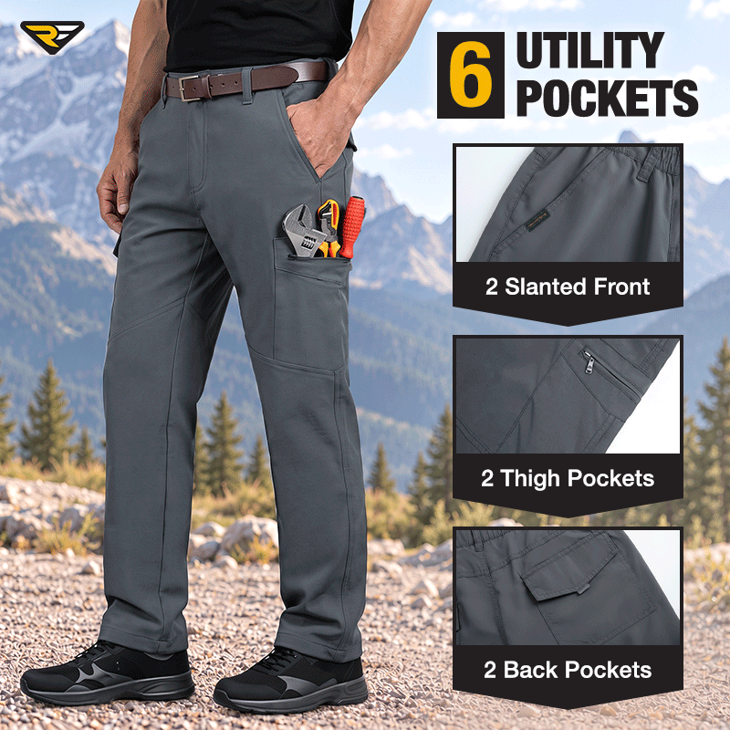 RuggedEase - Men's Comfort Flex Waist Utility Cargo Pants